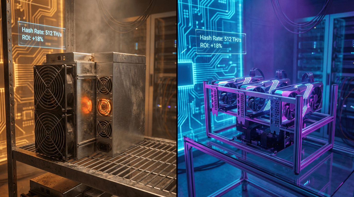 ASIC Miner vs GPU Mining: Which Maximizes ROI? (2026 Profitability & Flexibility Guide)